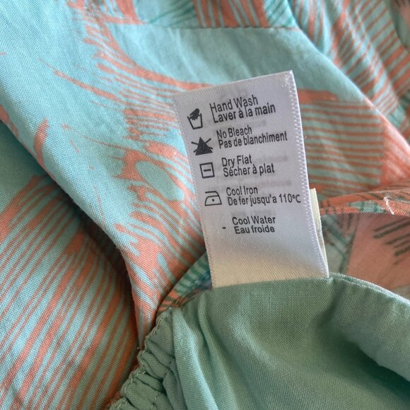 L' SPACE Connie Romper In Bungalow Palm Print Multicolor Lightweight Sz SP - Picture 7 of 7